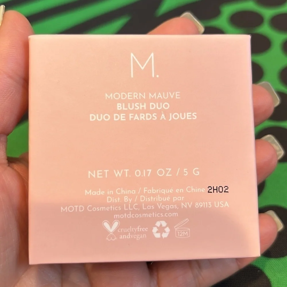 Brand new MOTD Cosmetics Blush Duo Modern Mauve face make up